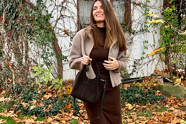 Dámská kabelka CHLOE dark - VELUR