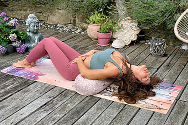 BOLSTER ORNAMENT starorůžový - plněný pohankou
